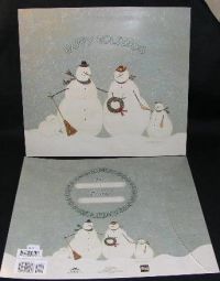 Warren Kimble SNOWMAN Large Christmas Envelopes Set